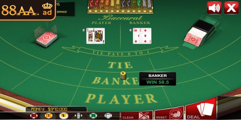 Trong trò chơi này, người chơi chỉ có ba lựa chọn để đặt cược