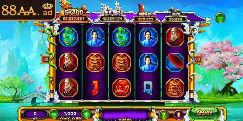 Thanh Xà Bạch Xà 88AA – Slot rồng – rắn đầy kịch tính 1 Thanh Xà Bạch Xà 88AA nổi bật với các hiệu ứng ánh sáng khi trúng thưởng